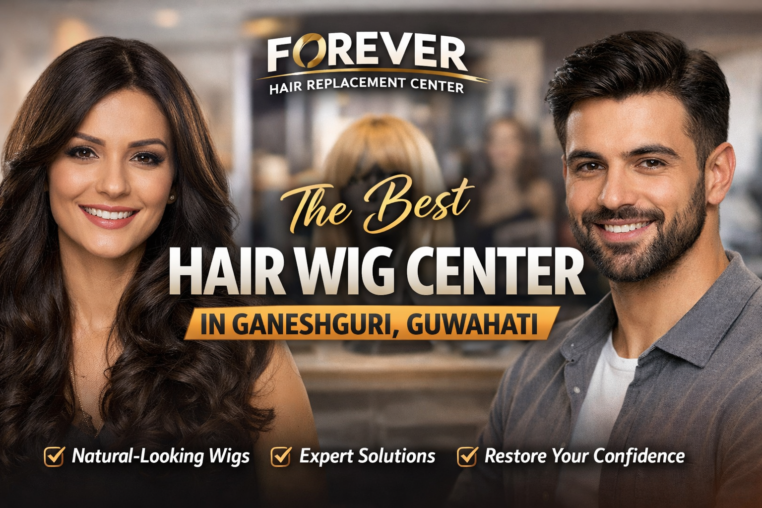 Forever Hair Replacement Center - The Best Hair Wig Center in Ganeshguri, Guwahati with Natural Looking Wigs and Expert Solutions.