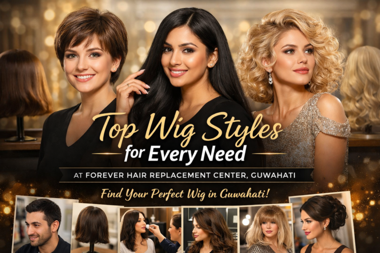 Top Wig Styles for Every Need at Forever Hair Replacement Center, showcasing diverse wig styles for every need